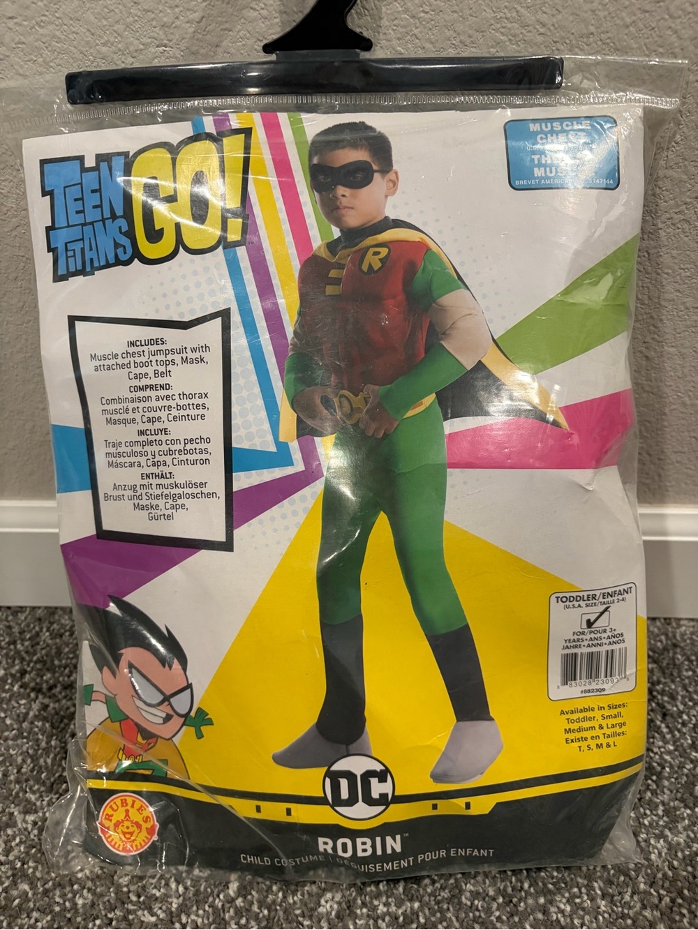 Rubie's Green, Red and Yellow Robin Superhero Costume - Picture 2 of 4